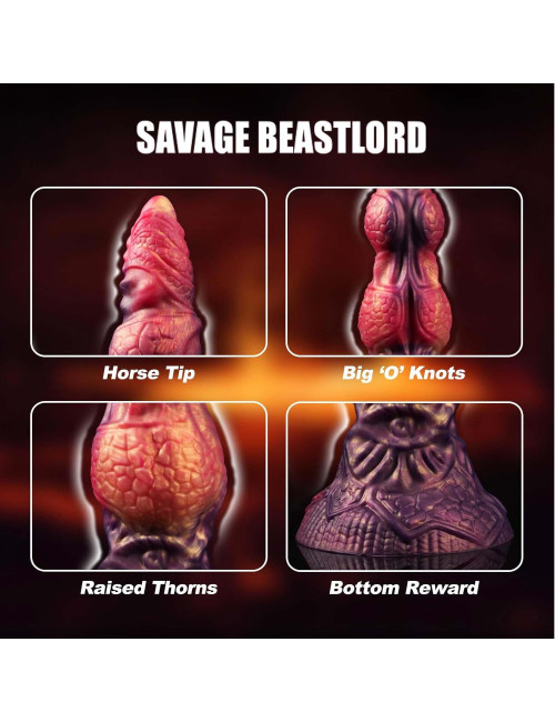 Power Monsters Savage Beastlord - 24 cm Silikonowe Dildo Potwór