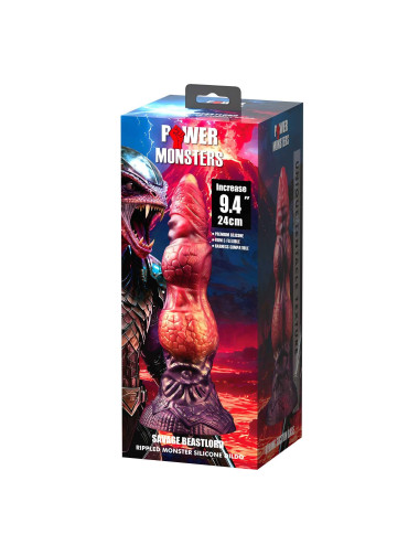 Power Monsters Savage Beastlord – 24 cm Rippled Monster Silicone Dildo