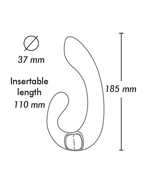 MIYO Intimate Massager Black – Wibrator Punktu G i Łechtaczki, Zabawki Seksualne