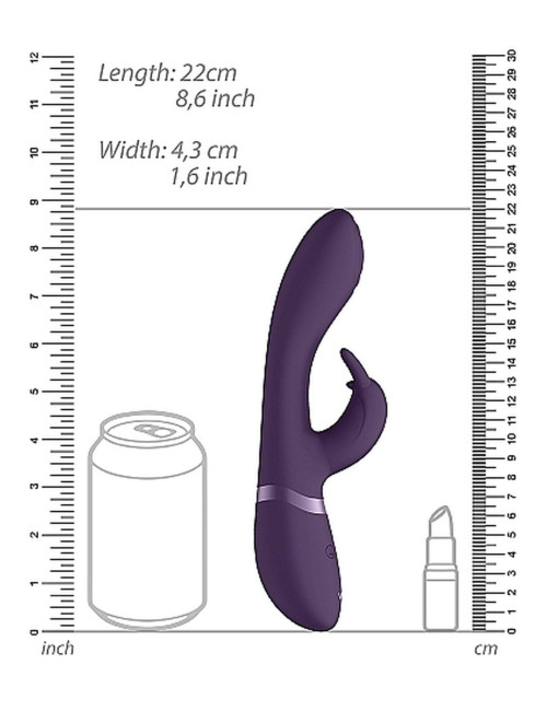 Cato Pulse G-spot Rabbit Purple - Wibrator króliczek silikonowy, wodoodporny, 3 silniki