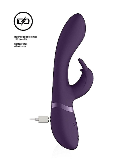 Cato Pulse G-spot Rabbit Purple - Wibrator króliczek silikonowy, wodoodporny, 3 silniki