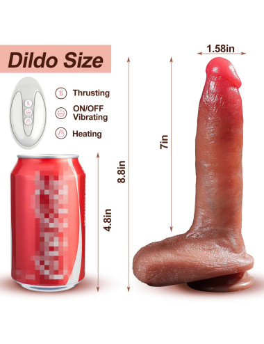 Wibrator-Silicone, 10 vibration modes 7 thrusting function, Heating
