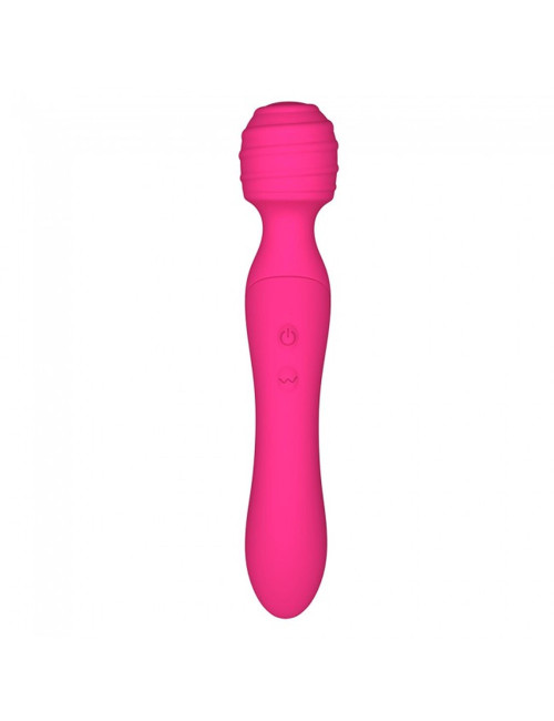 TWIST - DANGER PINK: Wibrator 2w1 silikonowy, masażer łechtaczki i punktu G, 2 silniki, 8 trybów, wodoodporny