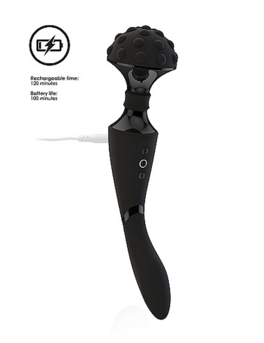 Stymulator- Shiatsu Bendable Massager Wand - Black