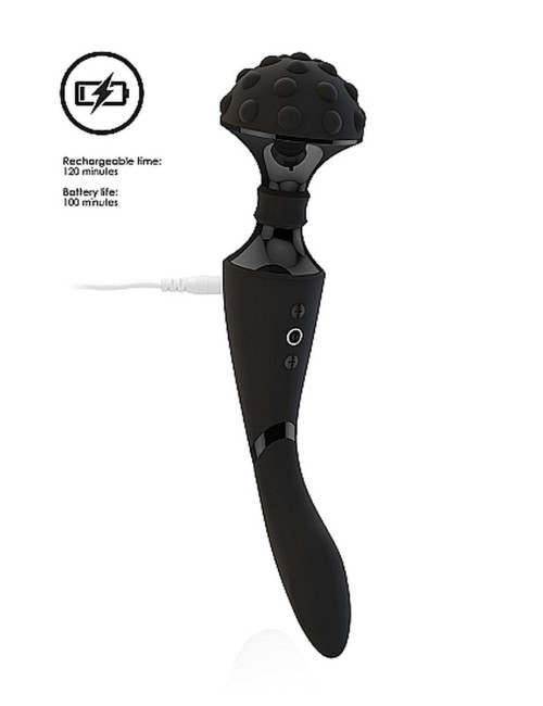 Stymulator- Shiatsu Bendable Massager Wand - Black