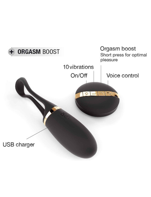 Dorcel Secret Delight Gold & Black Jajko wibrujące z głosem