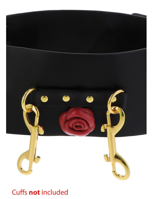 Taboom Wild Roses Bondage Belt Skórzany Pas Czarny