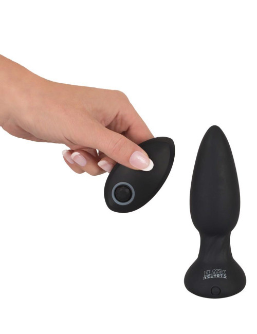 Black Velvets RC Rotating Anal Plug – Plug anal wibrujący z Pilotem, Silikonowy