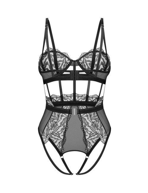 Otwarte Czarne Body Obsessive Hersis L/XL