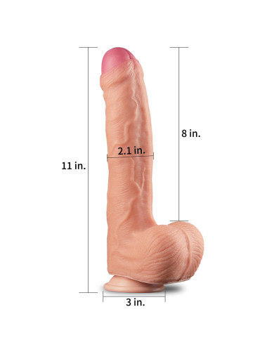 11 Dual Layer Platinum Silicone Cock