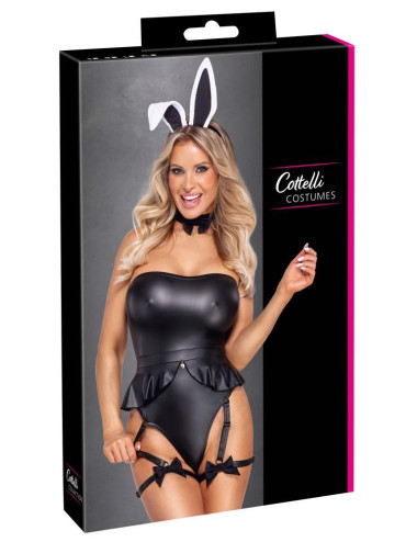 Bunny Body XL ORION Producenci - Kostium króliczka z pończochami, uszami i chokerem