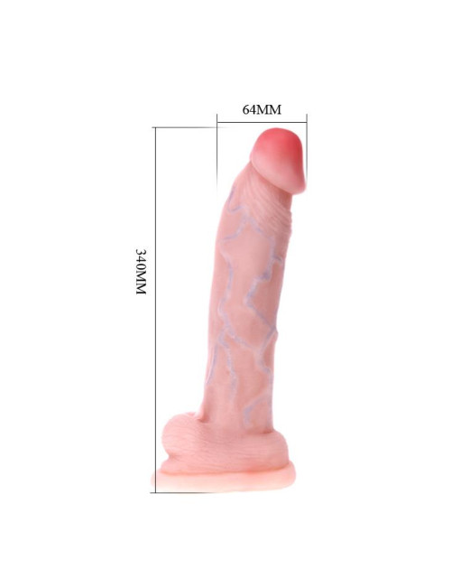 BAILE Super Emperor Dildo Gigant - Realistyczny 14 cali, TPR, zabawki dla dorosłych
