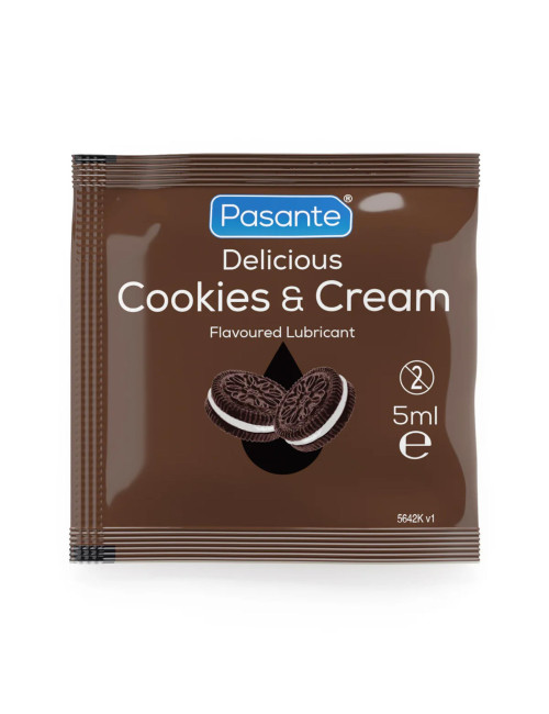 Pasante Lubrykant Smakowy – Zestaw 144x5ml (Truskawkowy, Miętowy, Ciasteczka z kremem, Bananowy) Afrodyzjaki Wegański