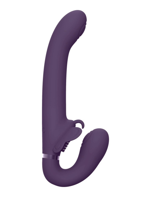 Satu Purple Strap-On z Wibracją - 3 Silniki NG F1, Bez Uprzęży