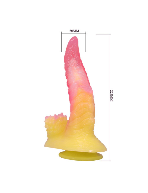 Power Monsters Flamebeast – 22.5 cm Rippled Monster Silicone Dildo