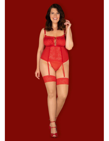 Bielizna-Blossmina gorset i stringi 6XL/7XL