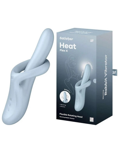 Wibrator Heat Flex 4 Blue - ogrzewany, 12 programów, IPX7, silikon