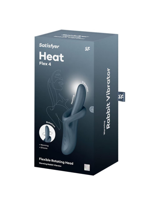 Wibrator Heat Flex 4 Blue - ogrzewany, 12 programów, IPX7, silikon
