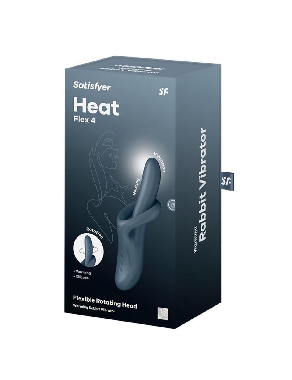 Satisfyer Heat Flex 4 Grey - Wibrator z Funkcją Ogrzewania