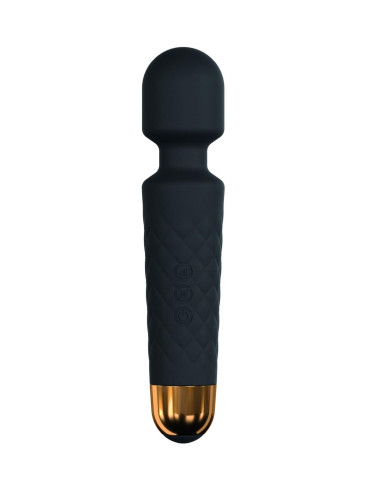 WANDERFUL BLACK WAND RECHARGEABLE - Wibrator masażer ciała silikon medyczny, 8 prędkości, 10 programów, wodoodporny