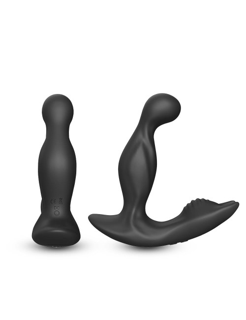 Bat King Black - Masażer prostaty i zabawka analna, wodoodporny USB, 9 trybów wibracji, 5 prędkości obrotu