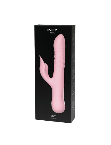 INTY Toys Flirt Pink – Wibrator 3w1 Króliczek Silikonowy IPX7