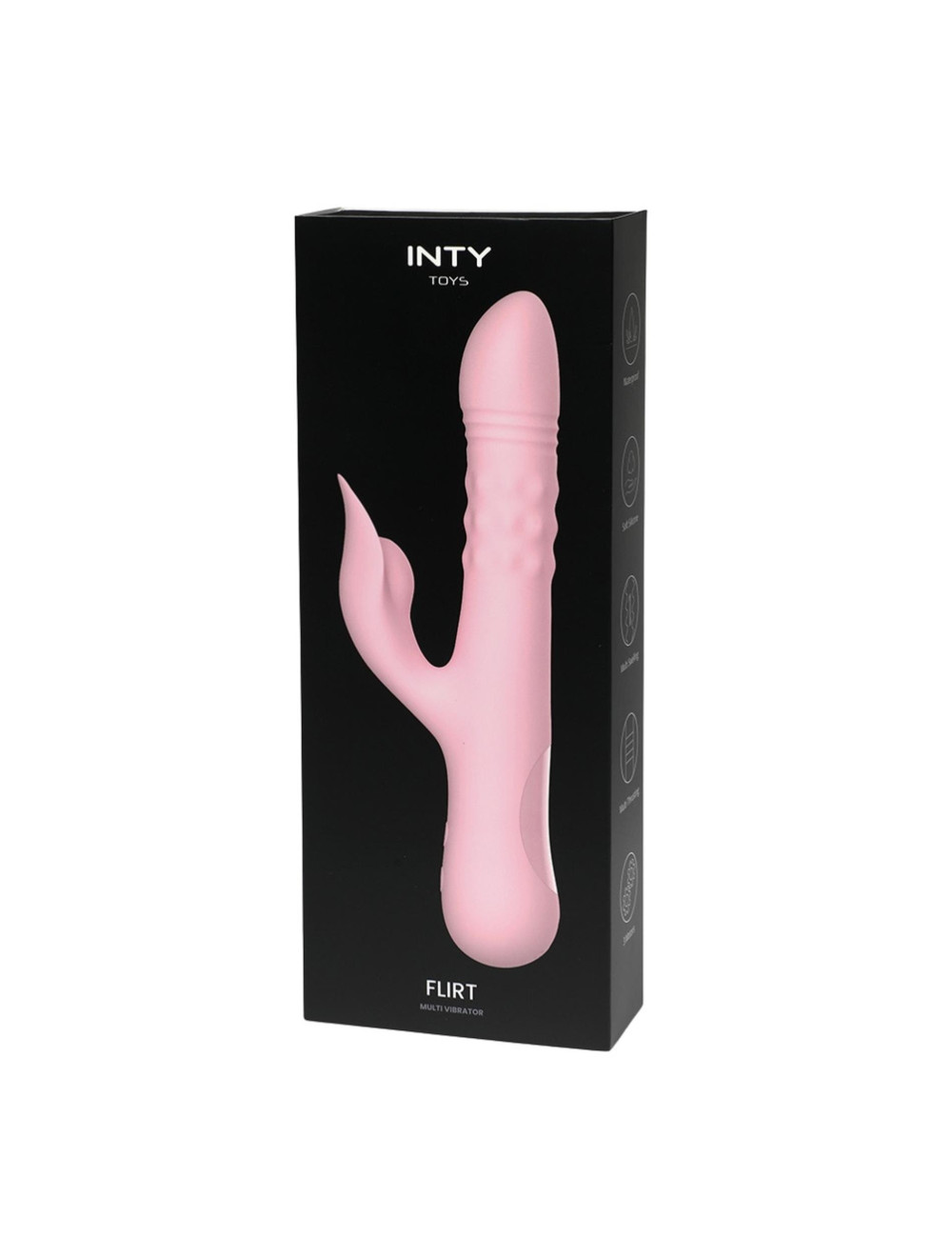 INTY Toys Flirt Pink – Silikonowy Wibrator Króliczek 3w1 IPX7