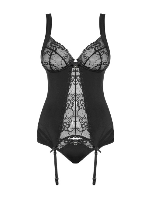 Obsessive Heartina - Seksowny Gorset i Stringi L/XL