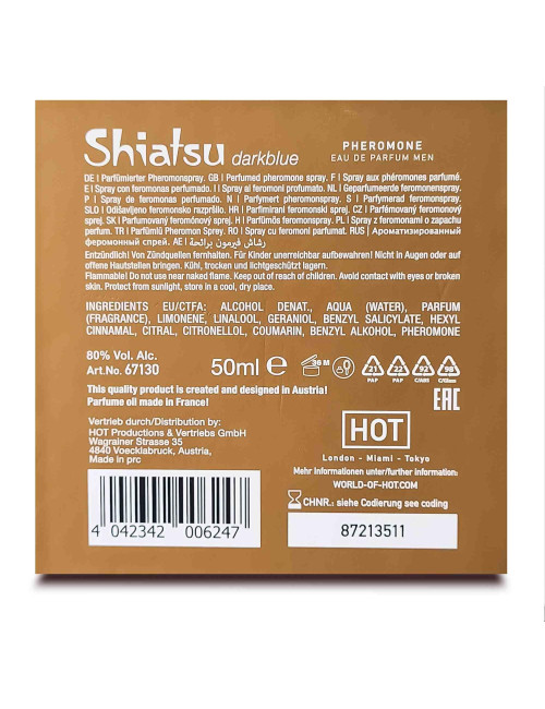 SHIATSU Afrodyzjaki Feromony Fragrance dla Mężczyzn DarkBlue 50 ml