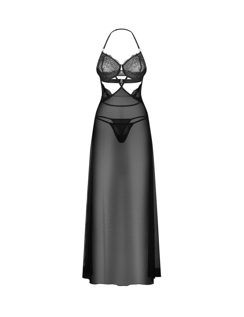 Obsessive Iliosa – Koronkowy Komplet Koszulka i Stringi L/XL