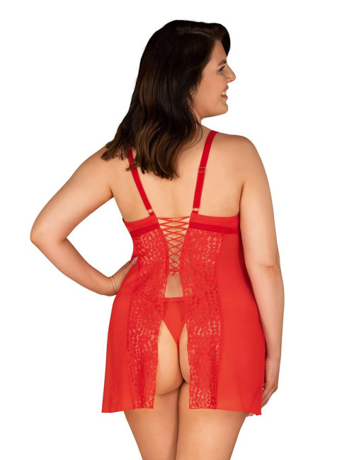 Obsessive Bielizna Blossmina Koszulka i Stringi 6XL/7XL