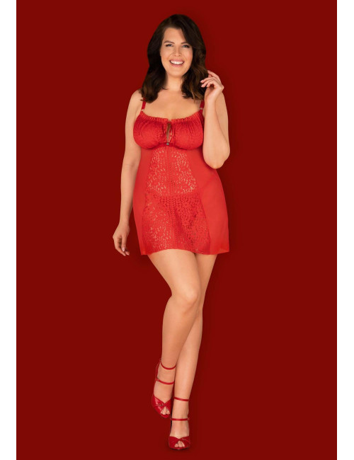 Obsessive Bielizna Blossmina Koszulka i Stringi 6XL/7XL