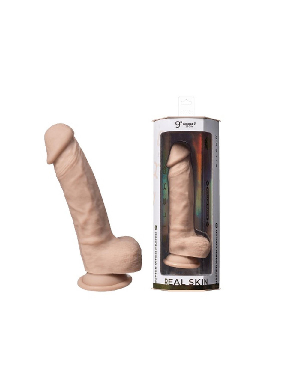 Realistyczne Dildo SD Real Skin Model 1 9 cali SILEXPAN z jajkami