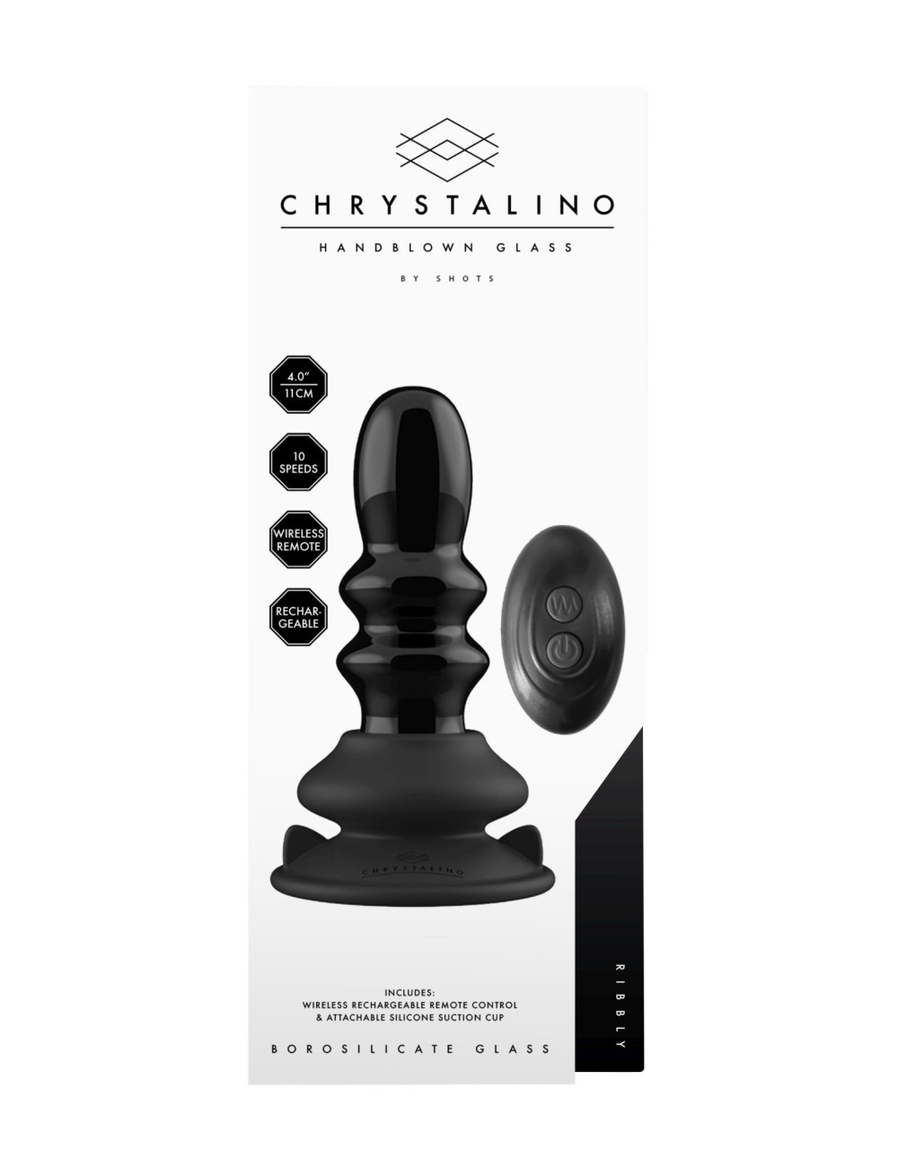 Ribbly - With Suction Cup and Remote - 10 Speed - Black