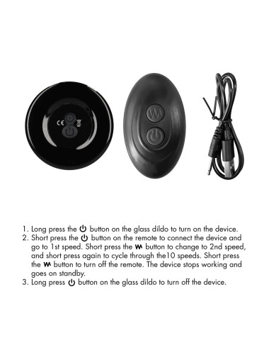 Ribbly - With Suction Cup and Remote - 10 Speed - Black