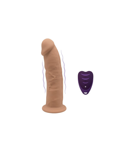Model 2 7 Vibration + LRS – Wibrator Realistyczny Silikonowy Memory Silicone, Termoreaktywny, 10 funkcji, z pilotem, przyssawka