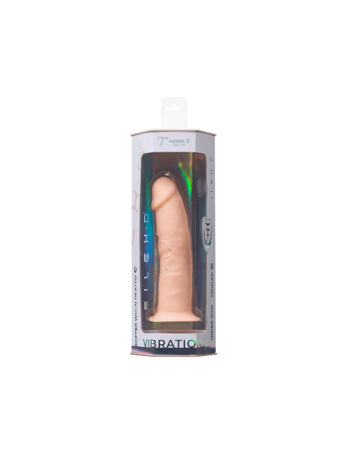 Model 2 7 Vibration + LRS – Wibrator Realistyczny Silikonowy Memory Silicone, Termoreaktywny, 10 funkcji, z pilotem, przyssawka