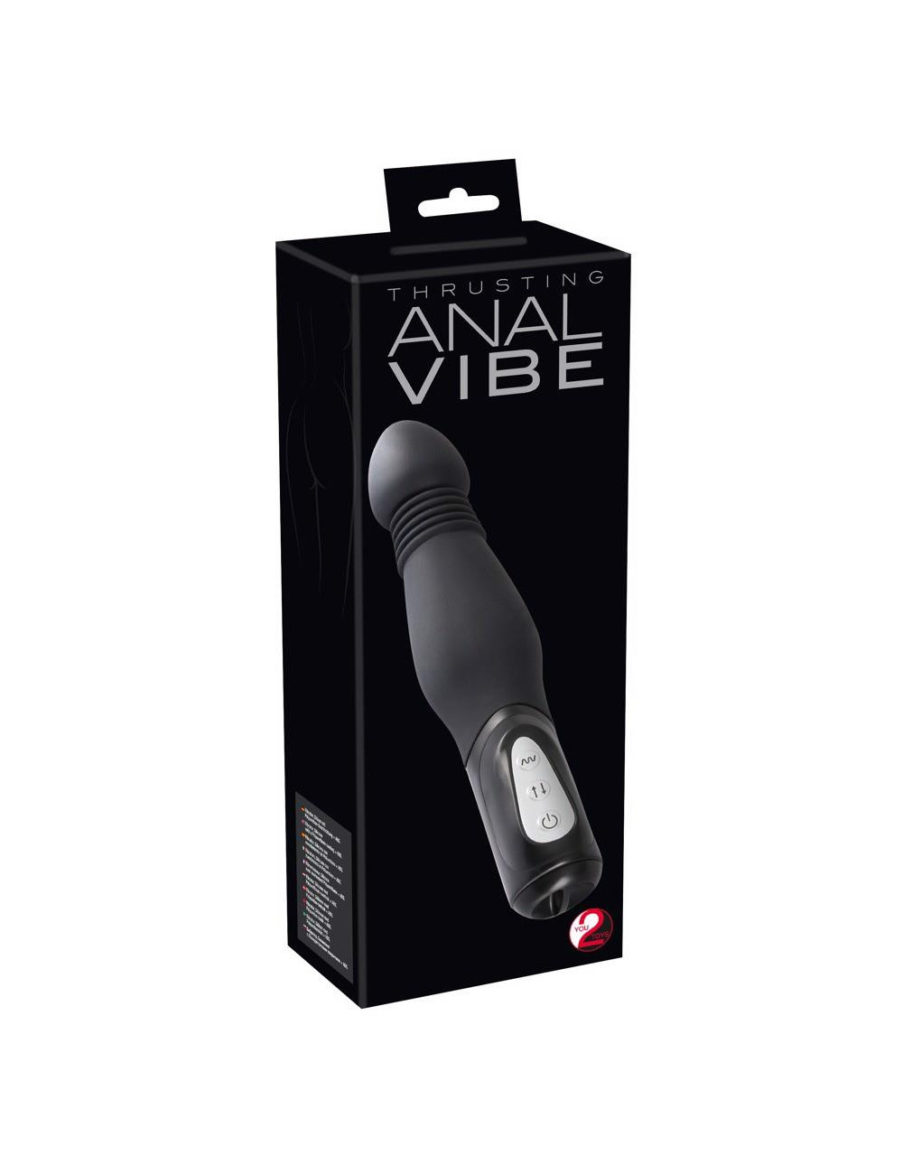 You2Toys Czarny Wibrator Analny z Funkcją Wstrząsów