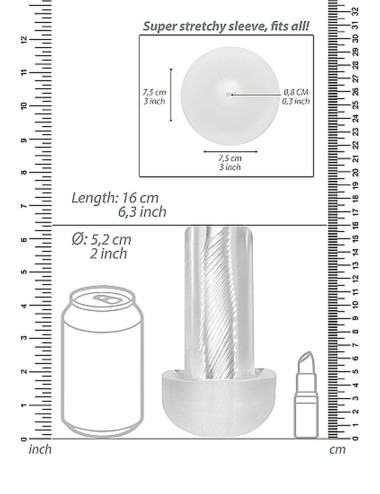 Automatic Cyber Pump with Masturbation Sleeve - Transparent