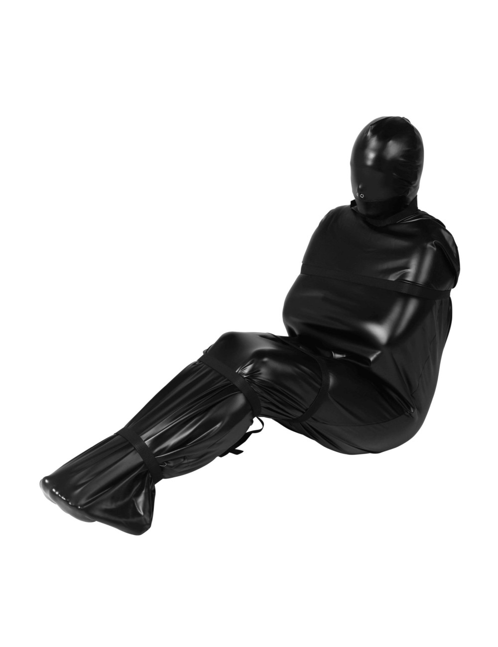 Ouch! Czarna Uprząż BDSM z Nylonowymi Pasami Body Bag