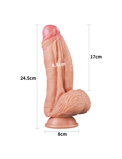 Lovetoy Nature Cock Gigantyczne Dildo 25 cm z Przyssawką