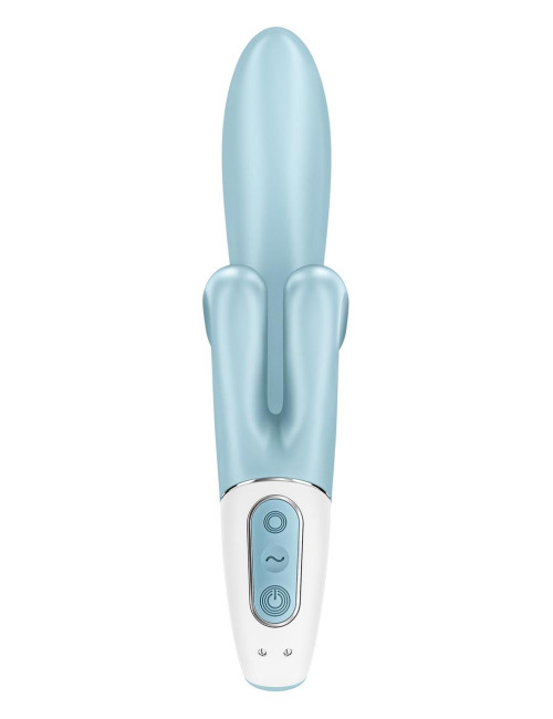 Touch Me Blue – Wibrator króliczek, 3 silniki, IPX7, silikon Flex, 12 programów, ładowanie USB – zabawki erotyczne
