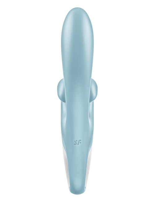 Touch Me Blue – Wibrator króliczek, 3 silniki, IPX7, silikon Flex, 12 programów, ładowanie USB – zabawki erotyczne