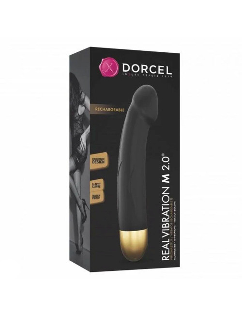 REAL VIBRATION M  BLACK & GOLD  2.0 - RECHARGEABLE