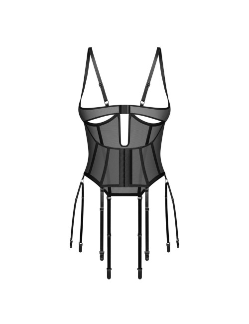 Gorset Obsessive Euphori Cupless 2XL/3XL + Stringi