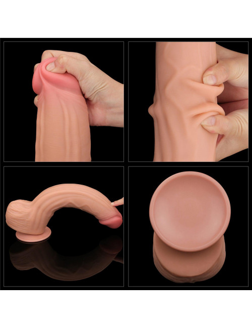 Realistyczne Dildo Lovetoy King Sized Dwuwarstwowe TPE 12 cali