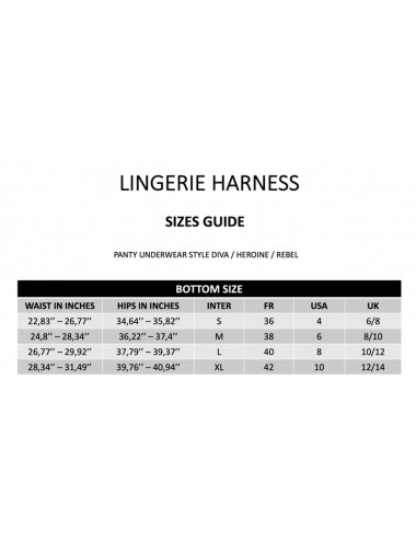 HARNESS LINGERIE HEROINE - M