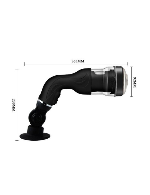 BAILE Rotation Lover USB 5 Functions - masażer waginy z wibracją i rotacją, przyssawką