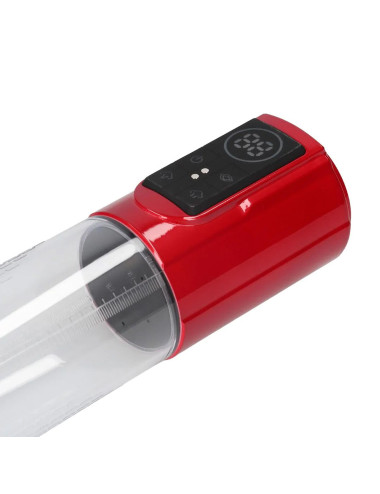 MegaLift - Automatic Waterproof Penis Pump - Metallic Red