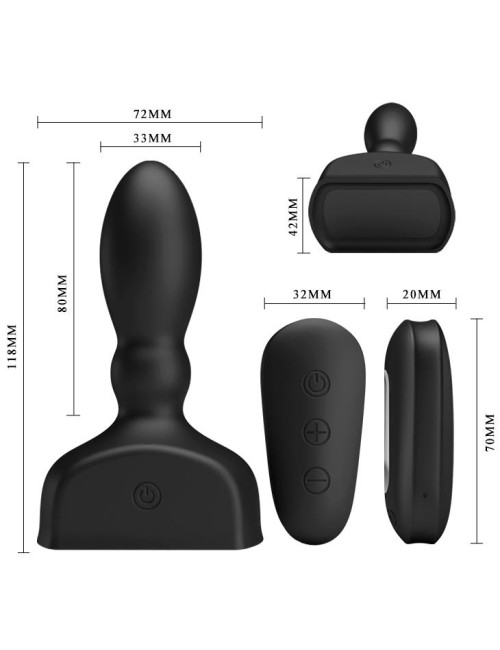 MR PLAY Nadmuchiwany Wibrujący Plug Analny Zabawki Analne